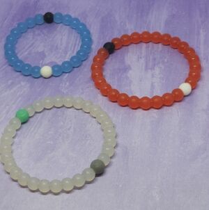Lokai Set Of 3 Bracelets Clear-Blue-Red